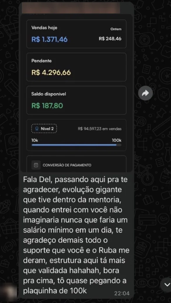 Depoimento: “Não imaginaria nunca que faria um salário mínimo em um dia.”
