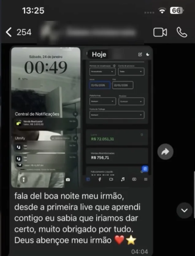 Depoimento: “Desde a primeira live que aprendi contigo eu sabia que iríamos dar certo.”